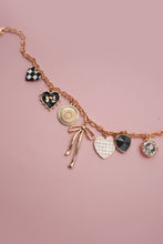 Charm Checkered Bow Necklace