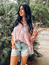 Boardwalk Button Top | Red/White