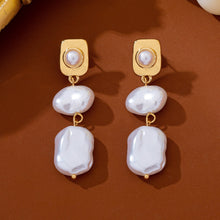 Baroque Pearl Textured Drop Earrings