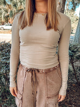 Crew Basic Long Sleeve Top | Taupe Grey