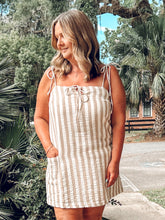 Shoreline Striped Dress | Beige