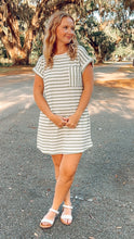 Textured Striped Dress | Sage