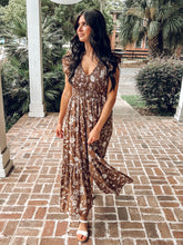 Falling Floral Midi Dress | Brown