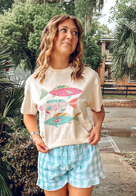 Rainbow Fish Tee | Cream