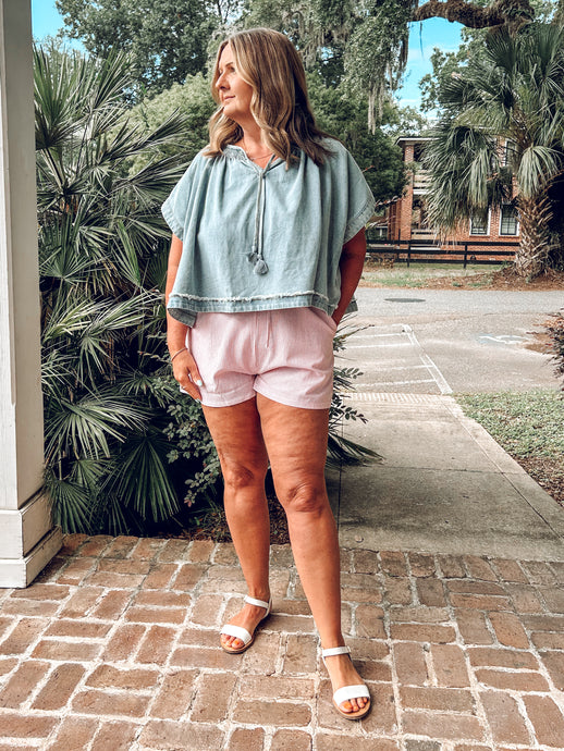 Boardwalk Striped Shorts | Red