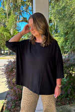 Classic Oversize Dolman Top | Black