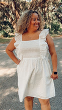 Eyelet Smocked Cotton Dress | White