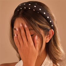 Polka Dot Padded Headband | Ivory