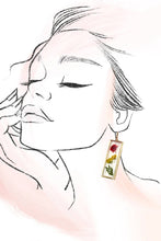 Vintage Dried Flower Earring