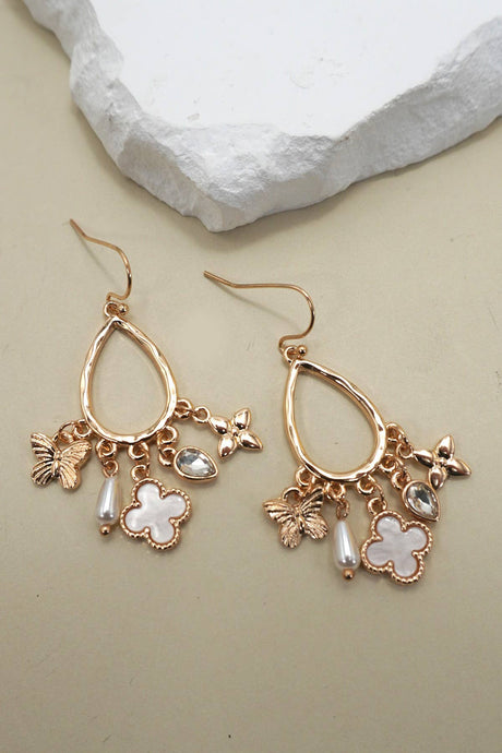 Charm Clover Teardrop Earring