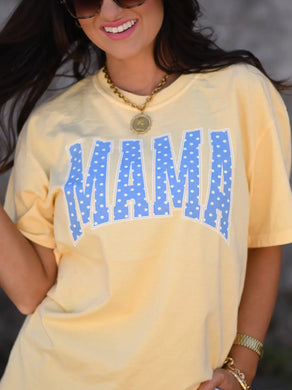 MAMA Polka Dot Tee | Yellow