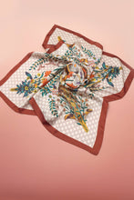 Floral Print Bandana Scarf | Brown