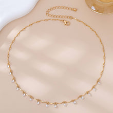 Crystal Beaded Necklace | Gold