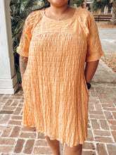 Mira Textured Dress | Apricot