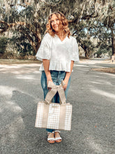 Washed Ruffle Top | White