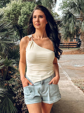 One Shoulder O Ring Top | Yellow