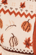 Pumpkin Fair Isle Cable Sweater Vest