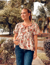 Kate Floral Bow Peplum Top