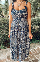 Fleur Bow Midi Dress | Navy