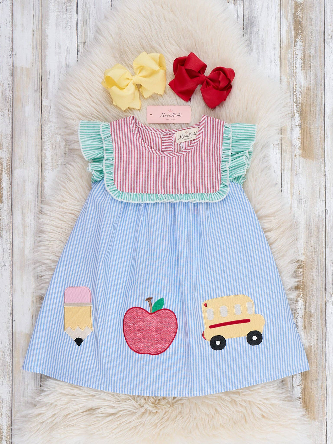 School Days Embroidered Cotton Dress