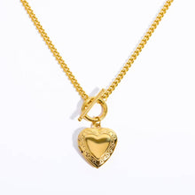 Locket Toggle Necklace | Gold