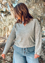 Chill Striped Knit Top | Dusty Teal