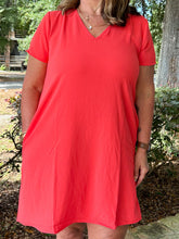 Airflow Shift Dress | Coral