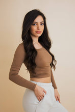 Long Sleeve Crop | Mocha