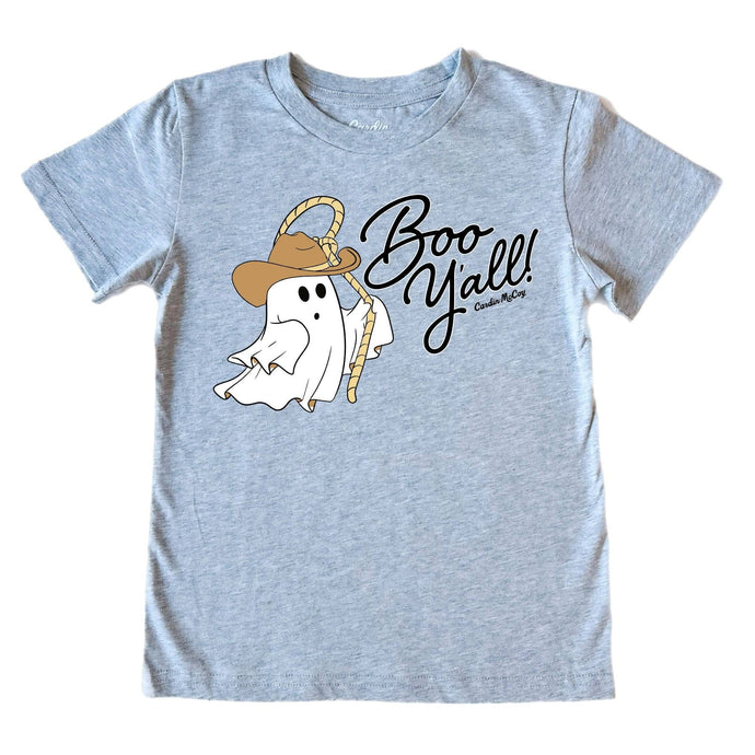 Boo Y'all Unisex Front Print Tee | Heather Gray