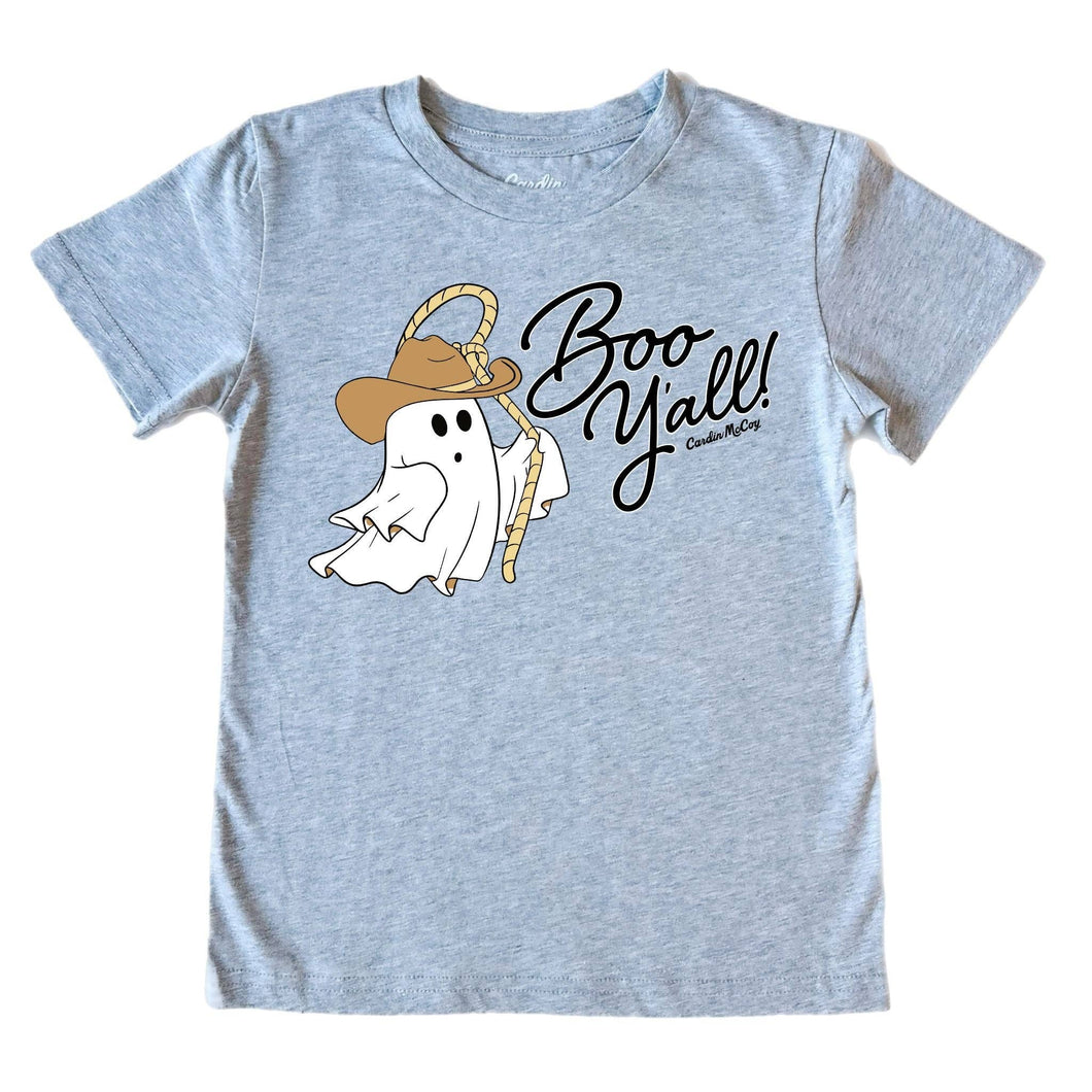 Boo Y'all Unisex Front Print Tee | Heather Gray