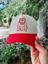 Embroidered Bulldog Polka Dot Hat