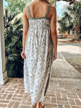Toile Print Maxi Dress | Green Palm