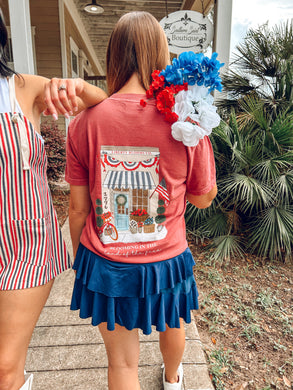 Freedom + Flourish Small Town USA Tee | Faded Red