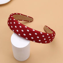 Polka Dot Padded Headband | Red