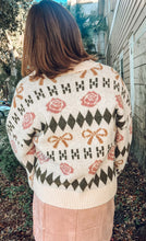 Wrapped Floral Bow Cardigan