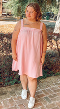 Glow Button Strap Dress | Pink