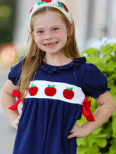 Apple Bow School Dress | Navy
