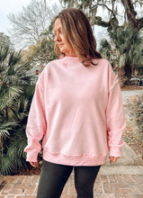 Mock Reversed Neck Sweatshirt | Baby Pink