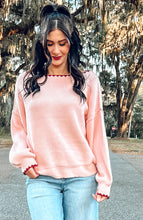 Decked Stitched Sweater | Pink