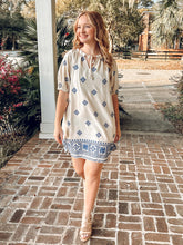 Embroidered Linen Dress | Cream