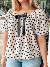 Bow Polka Dot Top | Cream