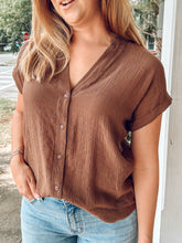 Textured  Button Blouse | Coco