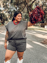 Polka Dot Shorts Set | Washed Black