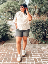 Structured Knit Boxy Top | Cream