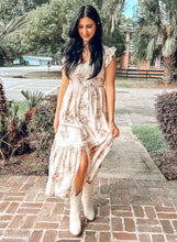 Rose Floral Printed Smocked Dress | Blush/Cream