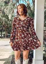 Quinn Floral Button Dress | Chocolate