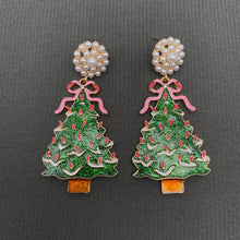 Christmas Tree Dangle Earrings