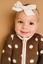 Espresso Polkadot Bamboo Sleeper