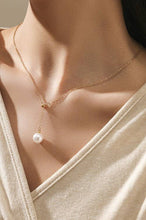 Pearl Y Necklace | Gold