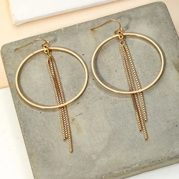 picture 1 Circle Cutout Earrings | Gold